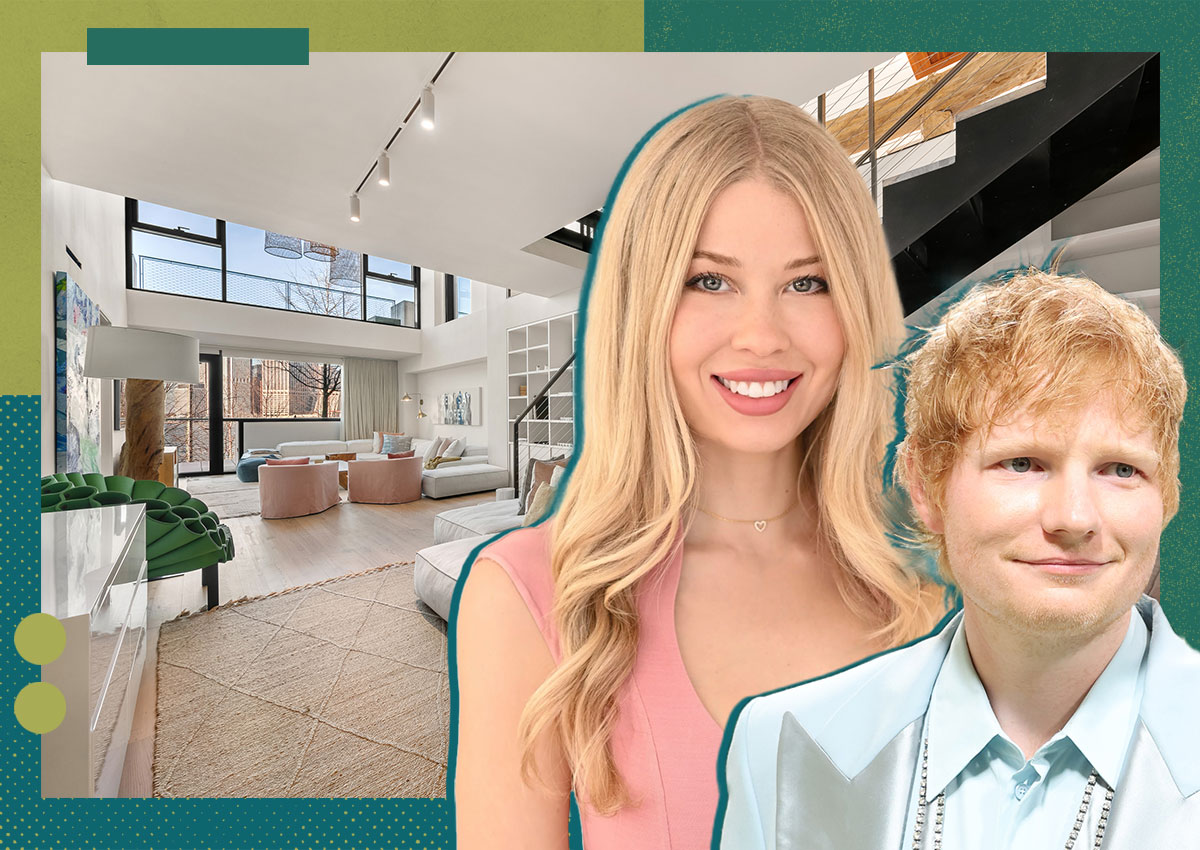 Ed Sheeran's former Brooklyn Heights apartment building with luxury amenities listed for rent.