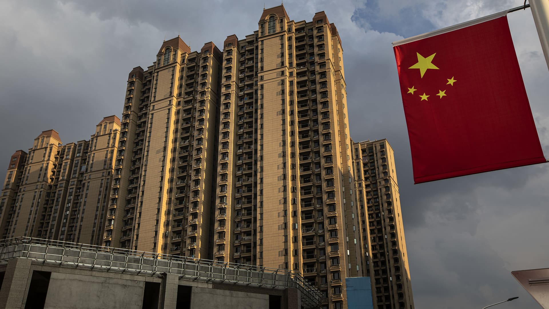 Chinese property stocks rise sharply in Shanghai market following government stimulus.