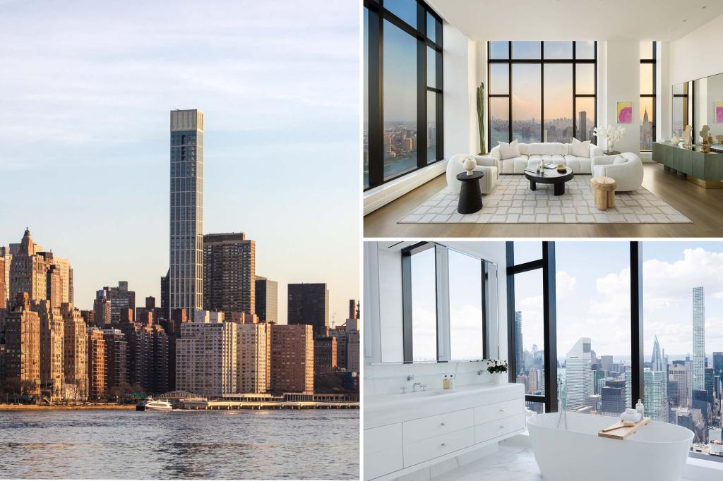 Manhattan penthouse apartment for sale, priced at a revealed amount.