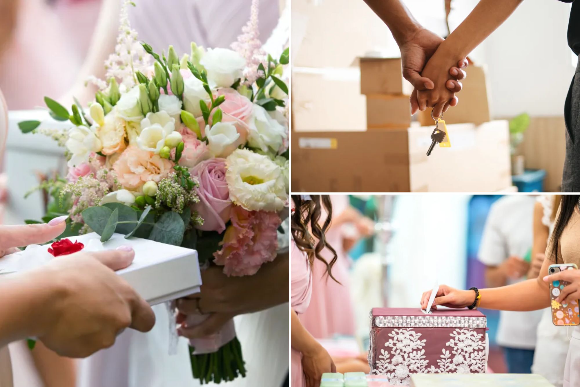 Millennials and Gen Z couples exchanging non-traditional wedding gifts in modern ceremonies.