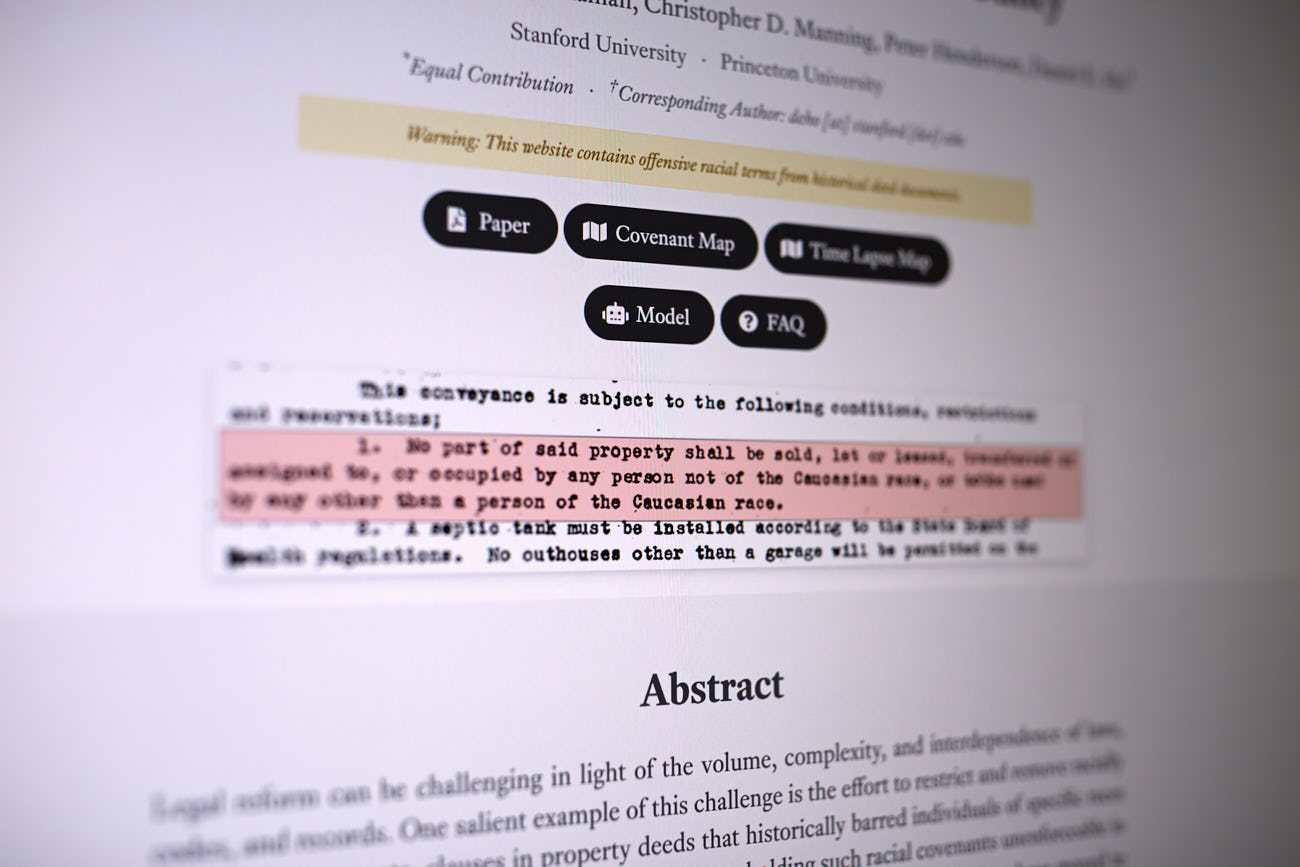 AI analysis reveals hidden racial covenants in local property deeds nationwide.