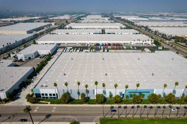 Industrial real estate market slump with empty warehouses in major cities worldwide.