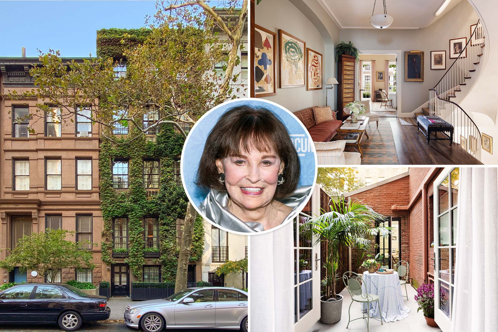 Gloria Vanderbilt's NYC townhouse with art studio for sale at $10.29 million.