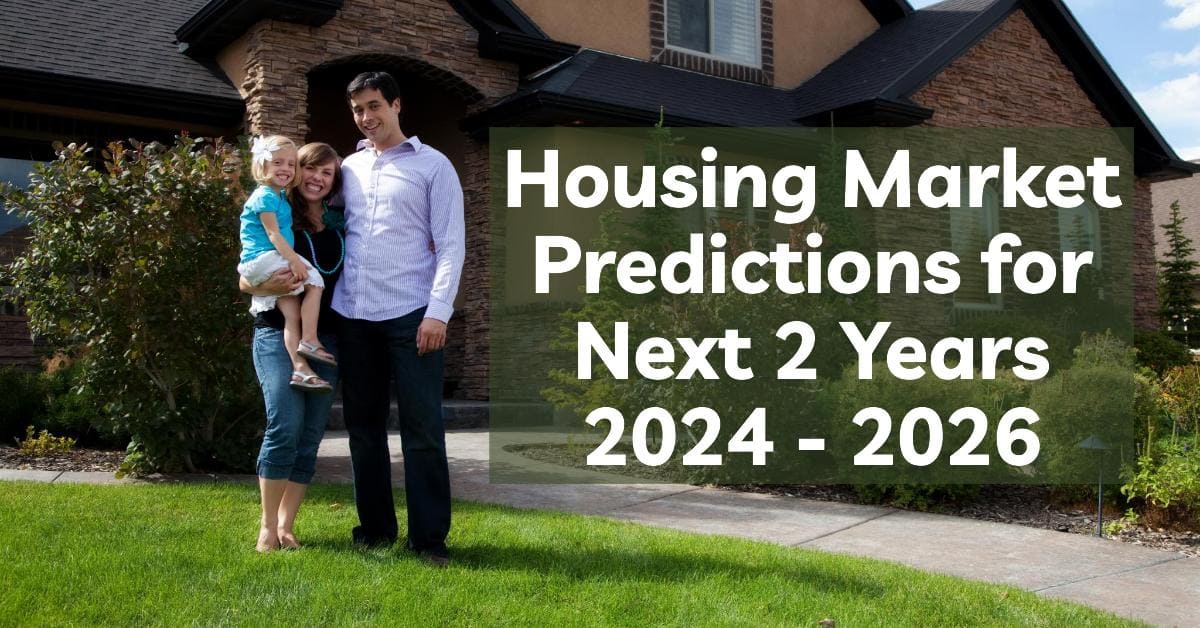 US housing market forecast with graphs and charts for 2024-2026 projections.