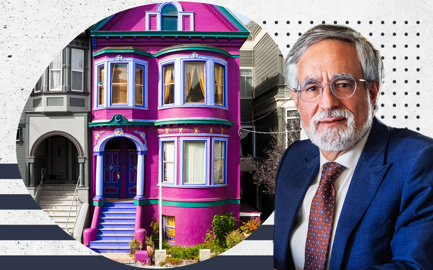 San Francisco officials examine compact 6-story building design with single staircase concept.