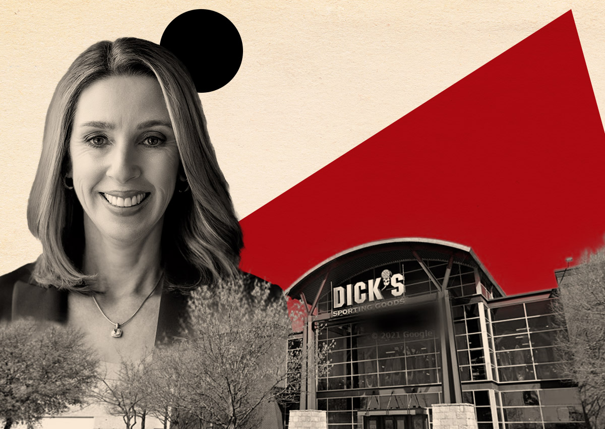 Dick's Sporting Goods interactive store launch at upscale suburban shopping mall.