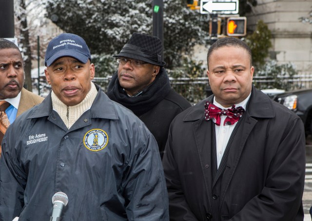 New York City council members scrutinize real estate deal at city hall.