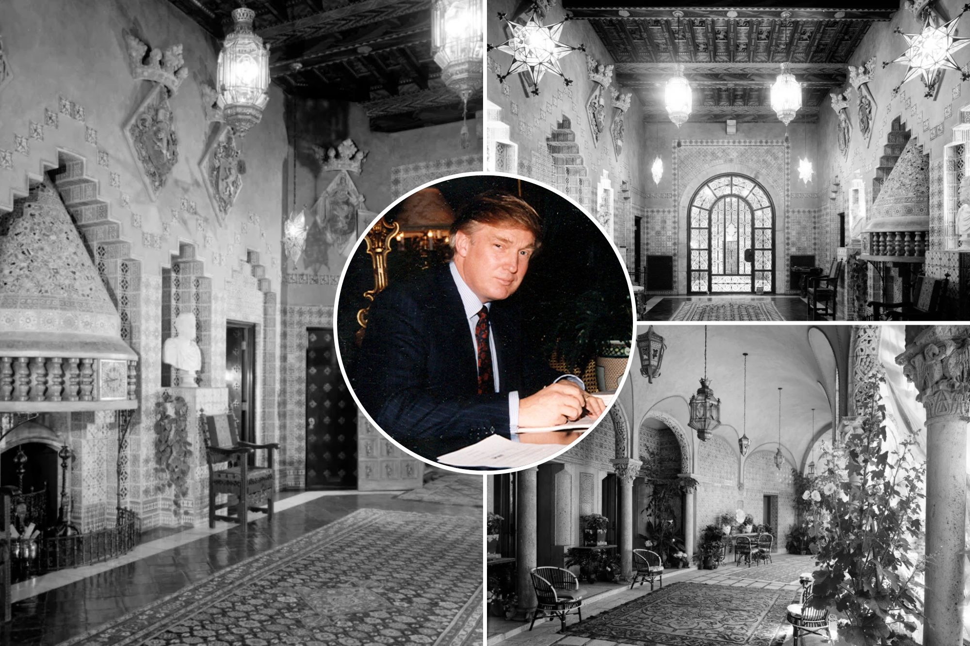 Mar-a-Lago estate transforms into presidential retreat in Palm Beach, Florida.