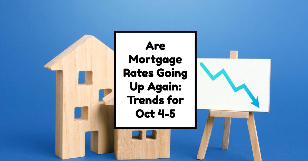 Mortgage rate projections on a graph for October 4-5, 2024.