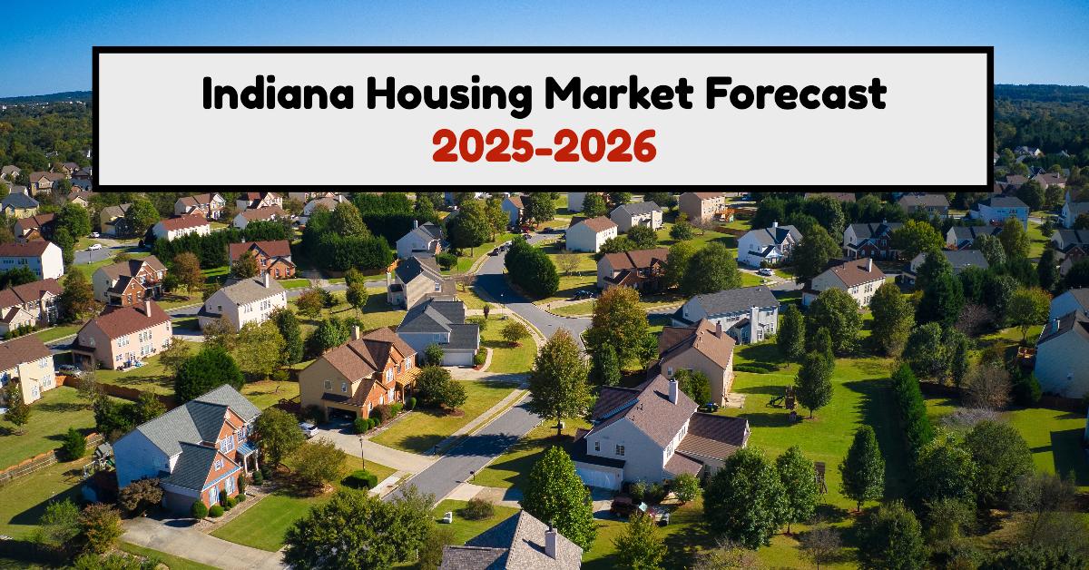 Midwest home price projections map with data for 2025-2026 market trends.