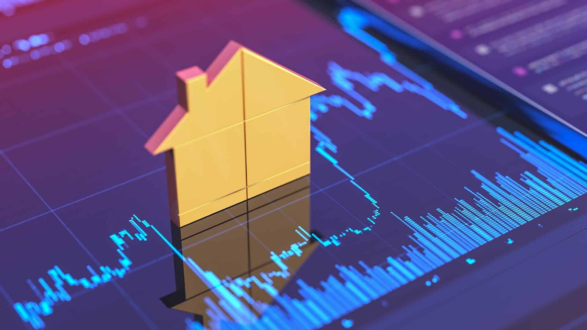 Graph illustrating impact of interest rate changes on real estate investment trusts globally.