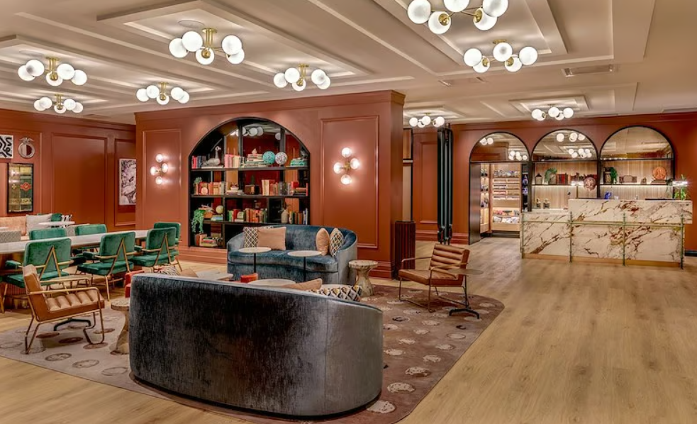 Boston hotel, Pennyweight Hotel, officially opens with elegant lobby and exterior.