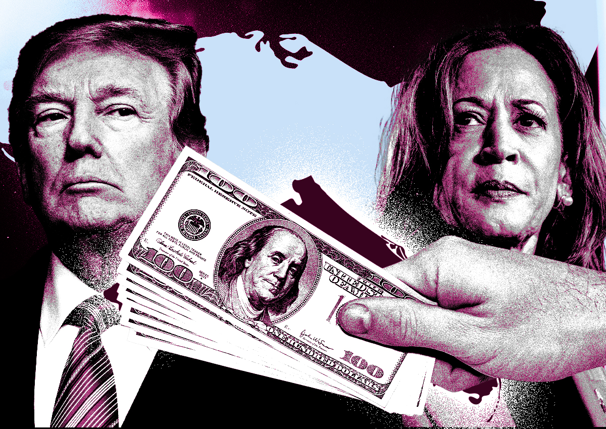 Florida real estate donors support Trump over Harris with significant contributions.