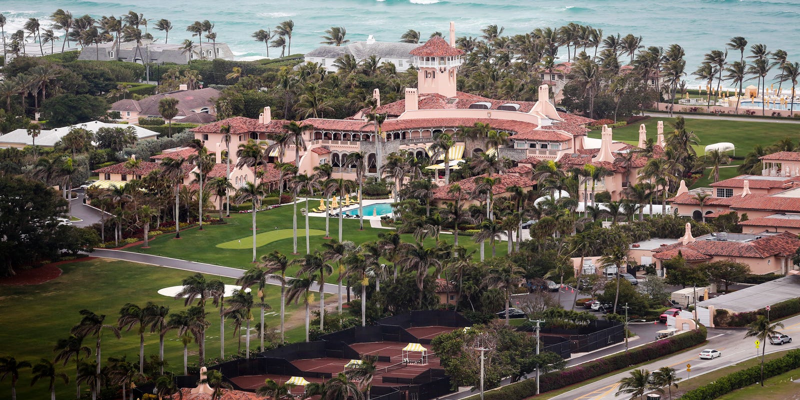 Mar-a-Lago estate in Palm Beach, Florida, with estimated property tax valuation.