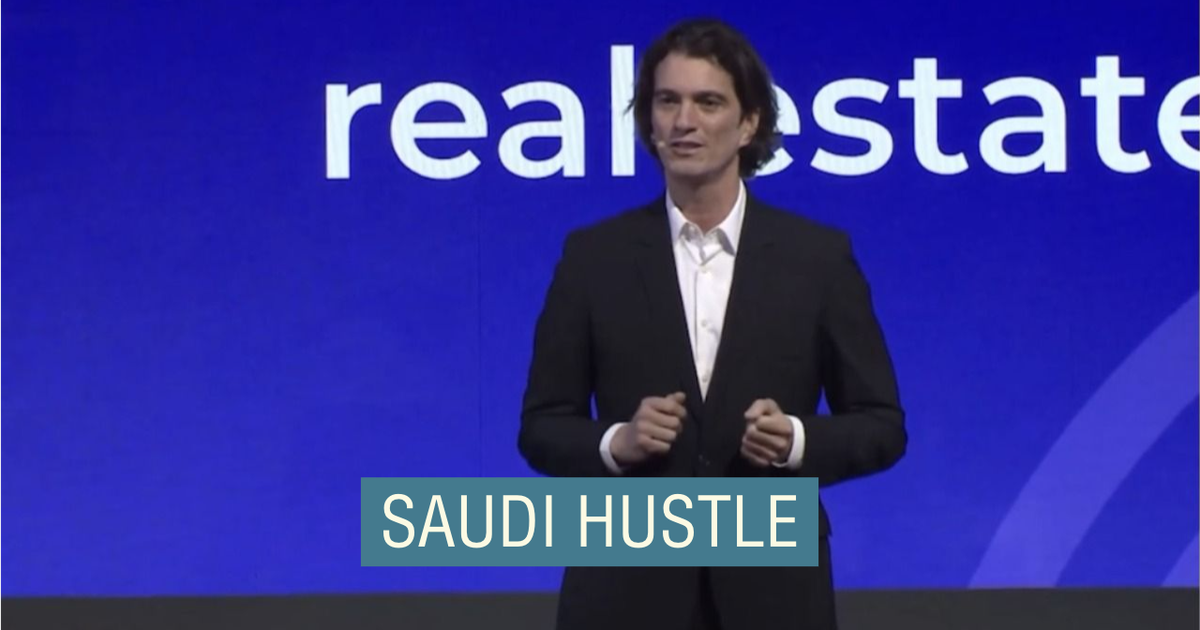 WeWork founder Adam Neumann in Saudi Arabia with real estate investors.