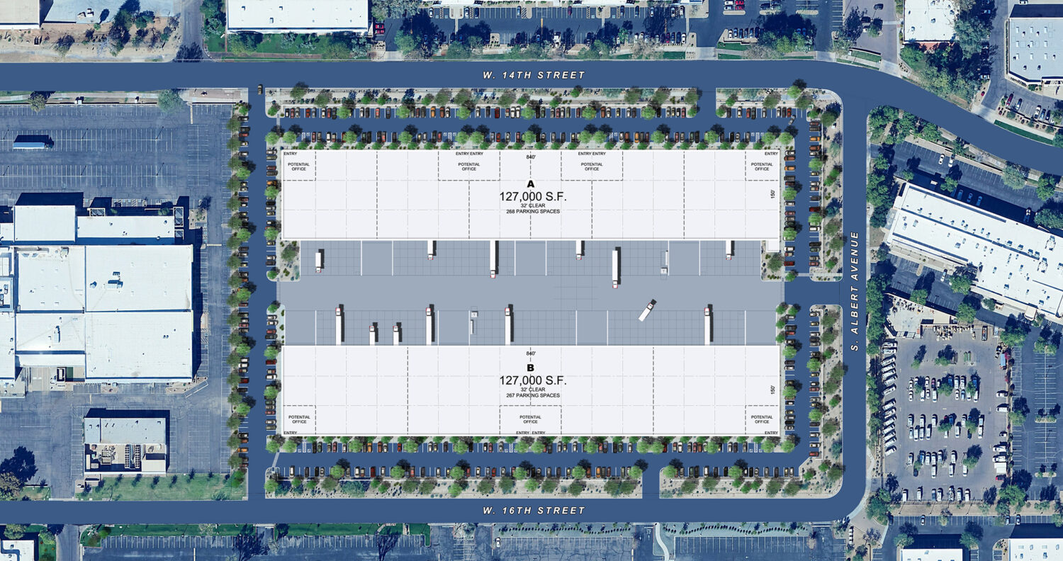 Tempe office building slated for demolition by major developer in downtown area.