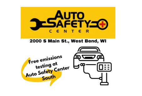 Automotive emissions testing available at Auto Safety Center South in West Bend.