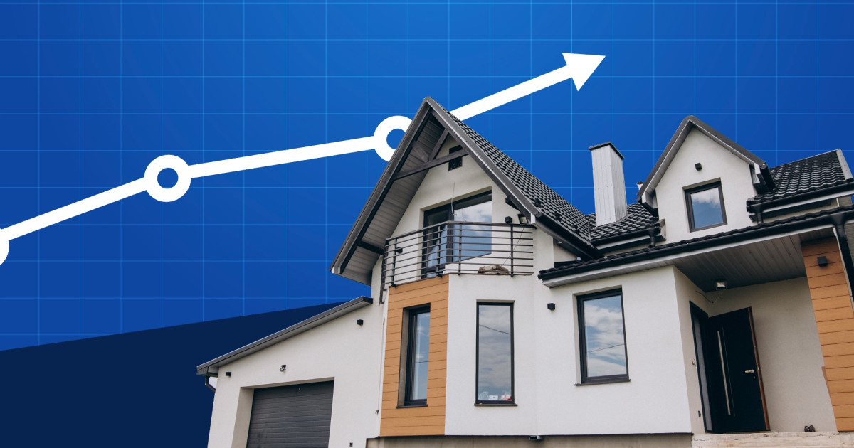 Real estate graph shows October home sales increase in US market.