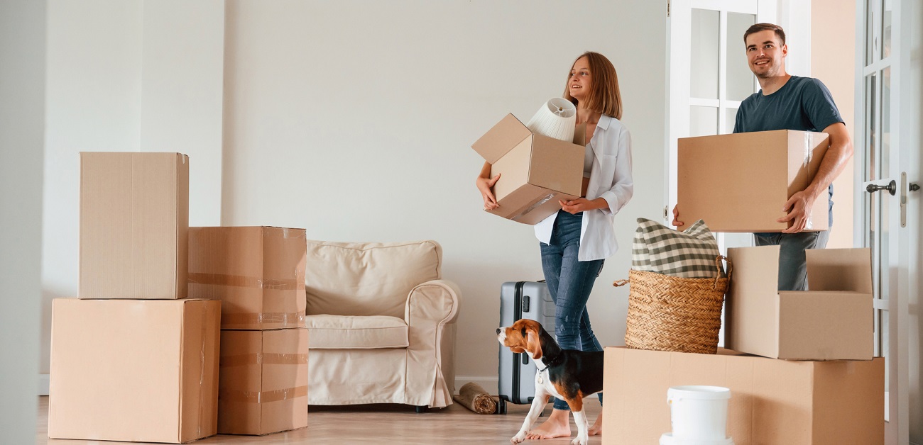 Americans packing boxes for move, seeking new opportunities beyond careers.