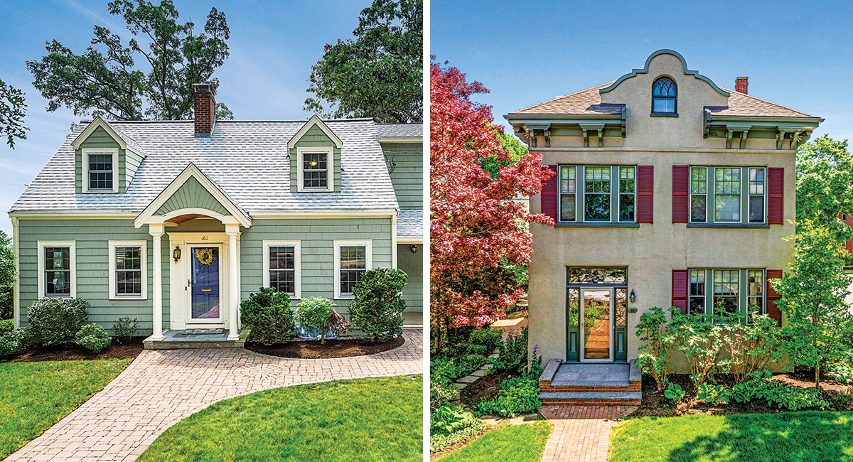 Two contrasting homes on Cape Cod showcase arts and crafts architectural styles.