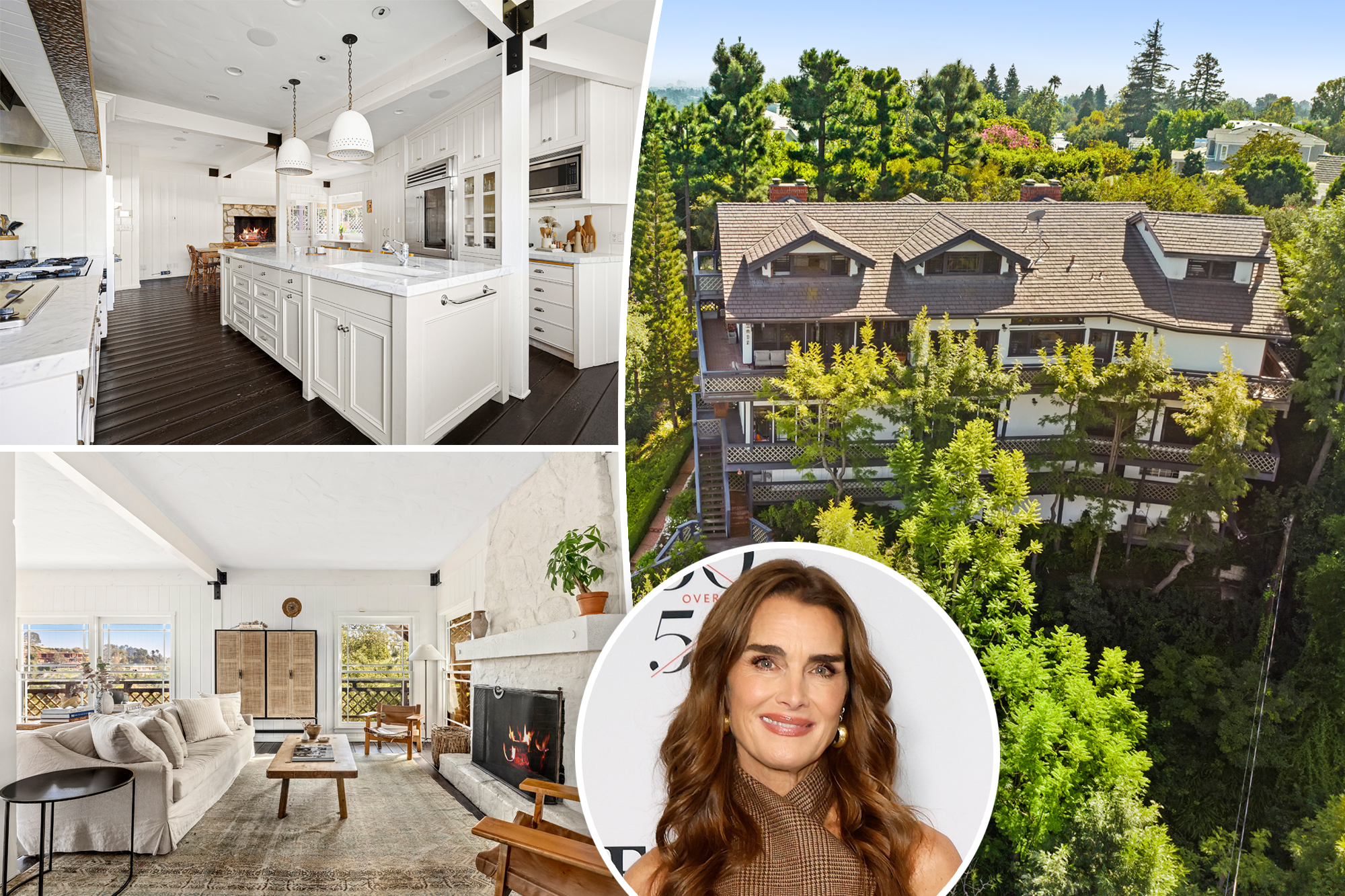 Brooke Shields' former Los Angeles estate listed for sale at $8.65 million.