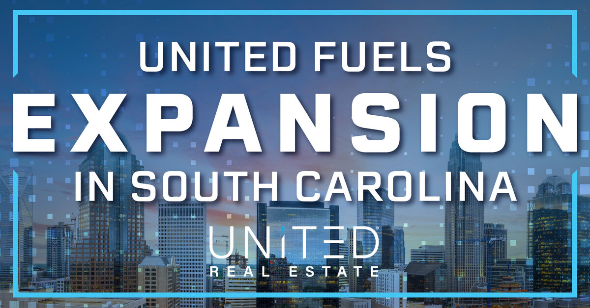 United Realty Group logo on office building in South Carolina.