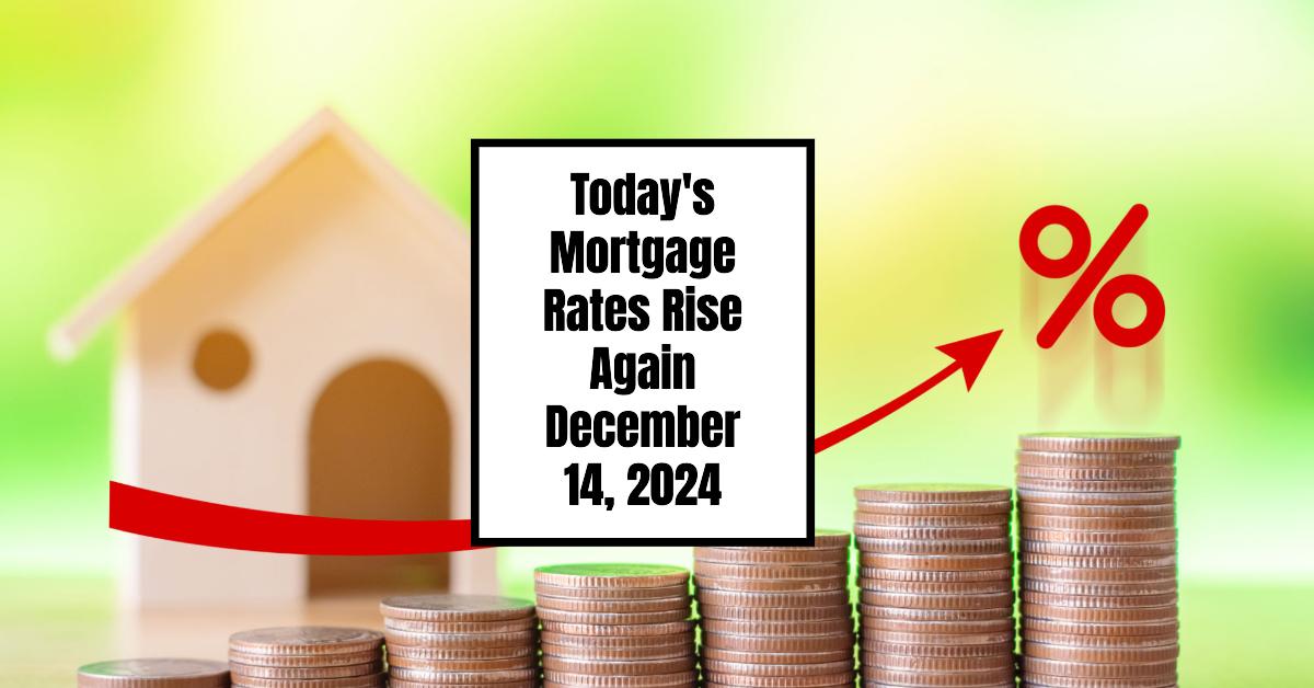 Graph showing increase in mortgage interest rates over two days.