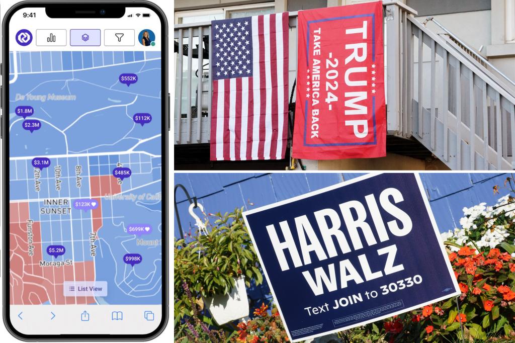 Homebuyer platform showing neighboring properties' details, location, and features for comparison.