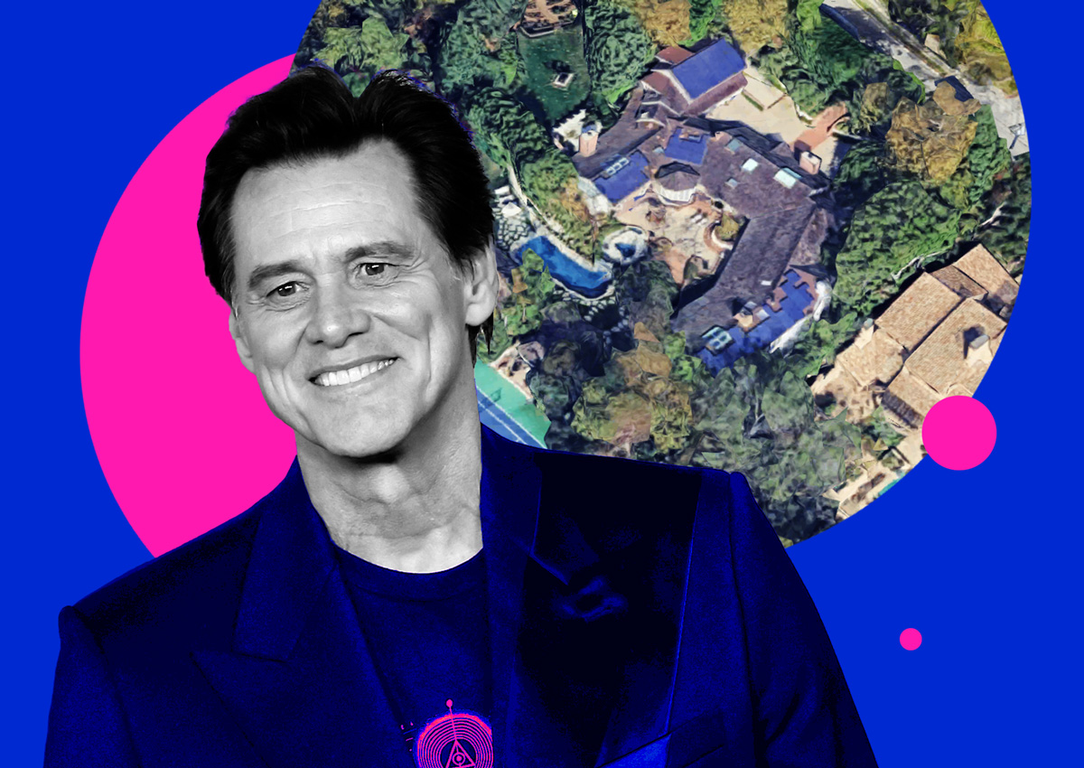 Jim Carrey's Brentwood estate in escrow, celebrity home sale pending.