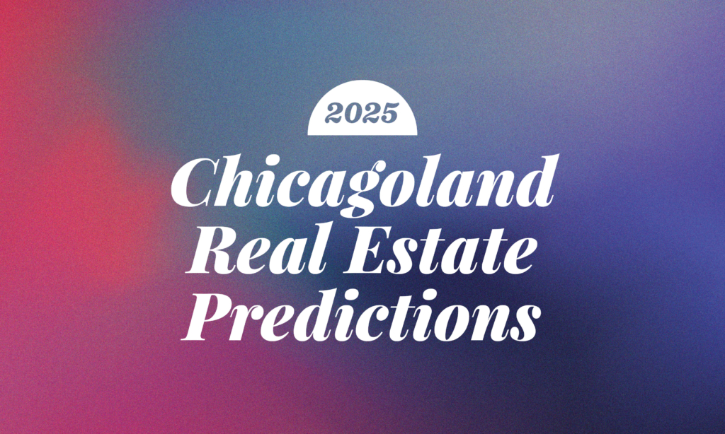 Aerial view of Chicago skyline with real estate trends for 2025.