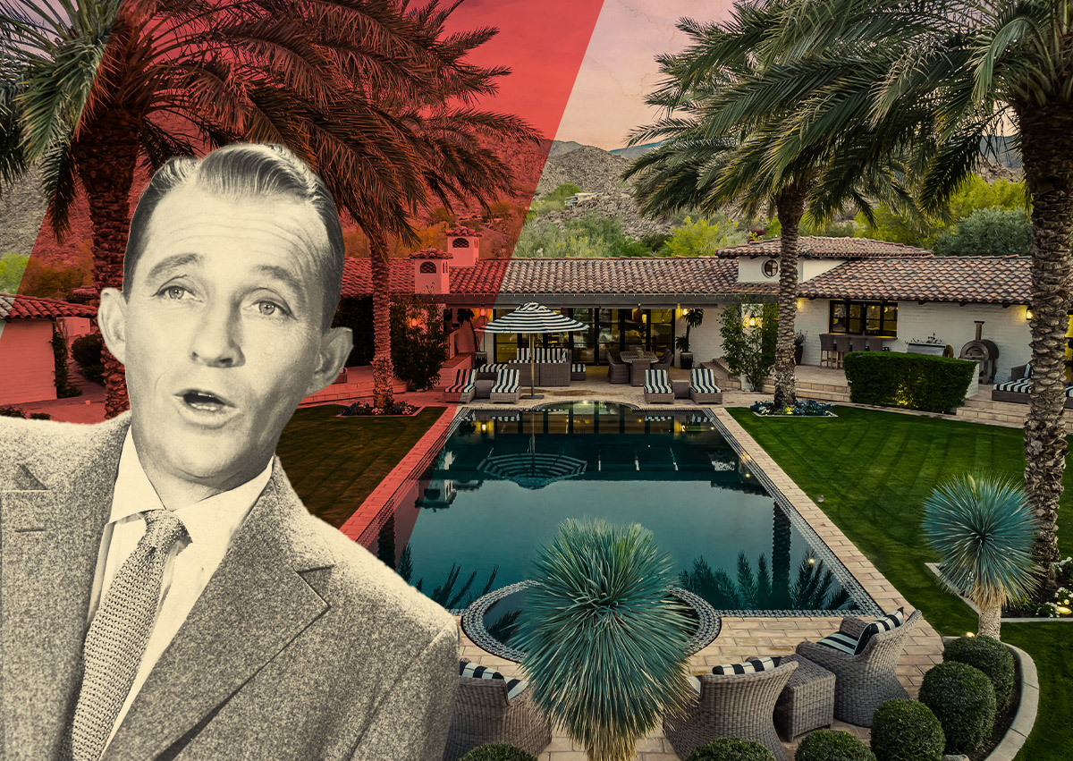 Bing Crosby's former California mansion on market, stripped of holiday decorations.