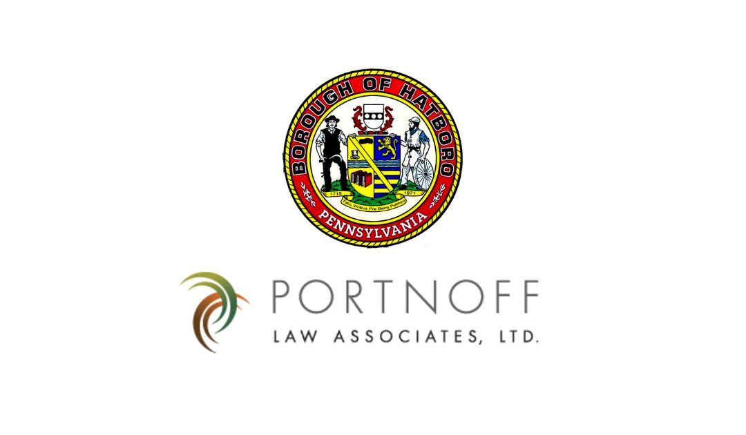 Hatboro Borough officials contract with Portnoff Law for tax debt recovery services.