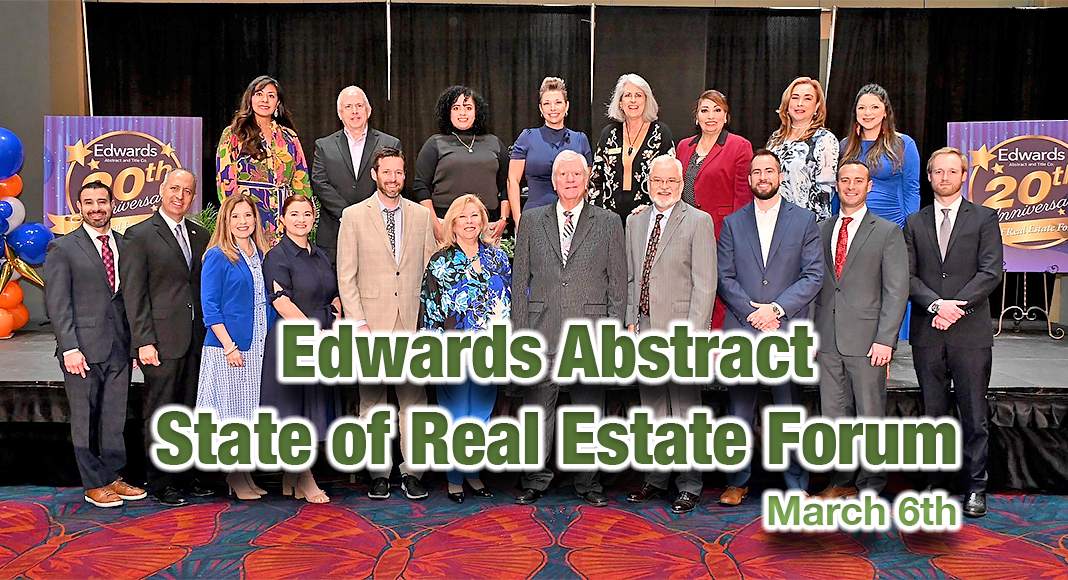 Edwards presents annual real estate conference in [location], March 6th keynote speaker.