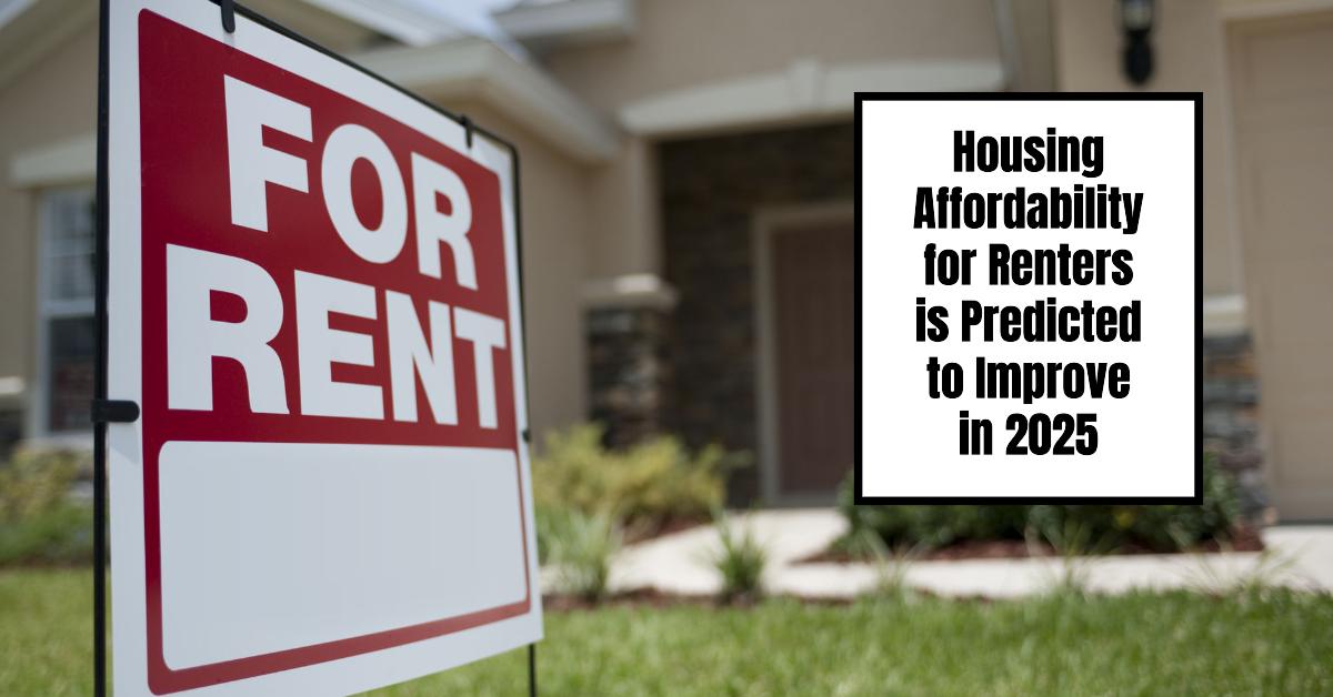 Graph showing rental market affordability improvement by 2025.