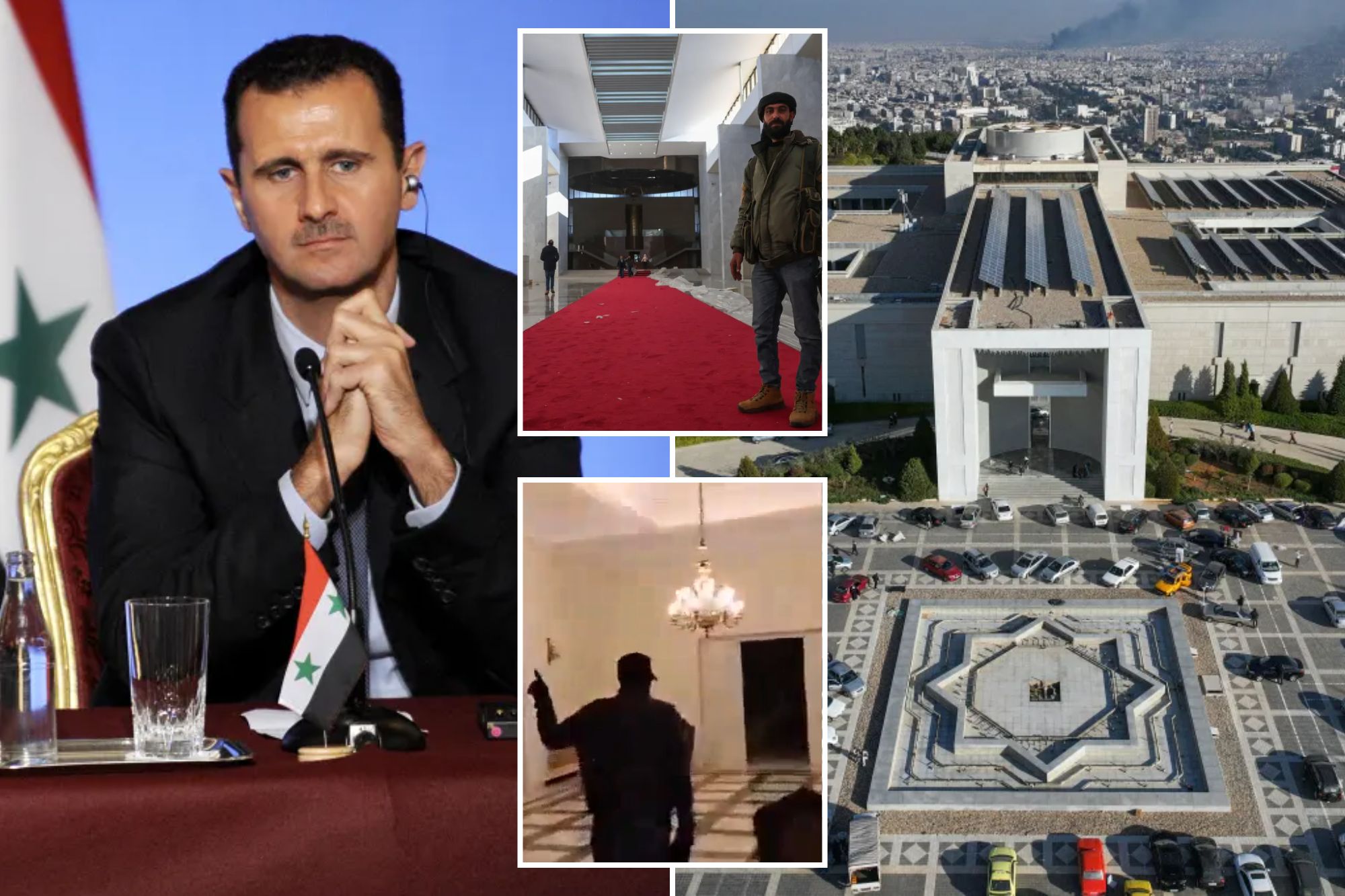 Bashar al-Assad's Syrian estate and Russian exile shown in images.