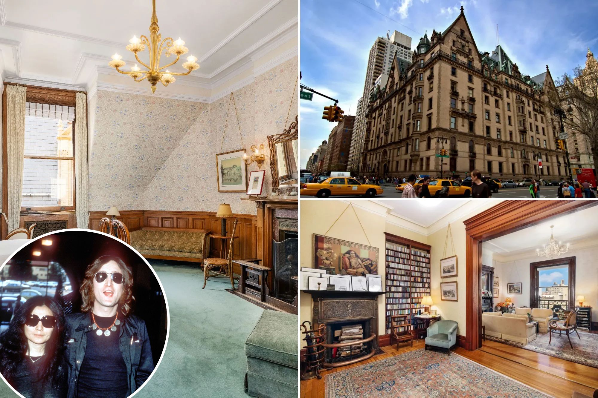 Dakota apartment building in NYC near Lennon-Ono residence for sale at $6.2 million.