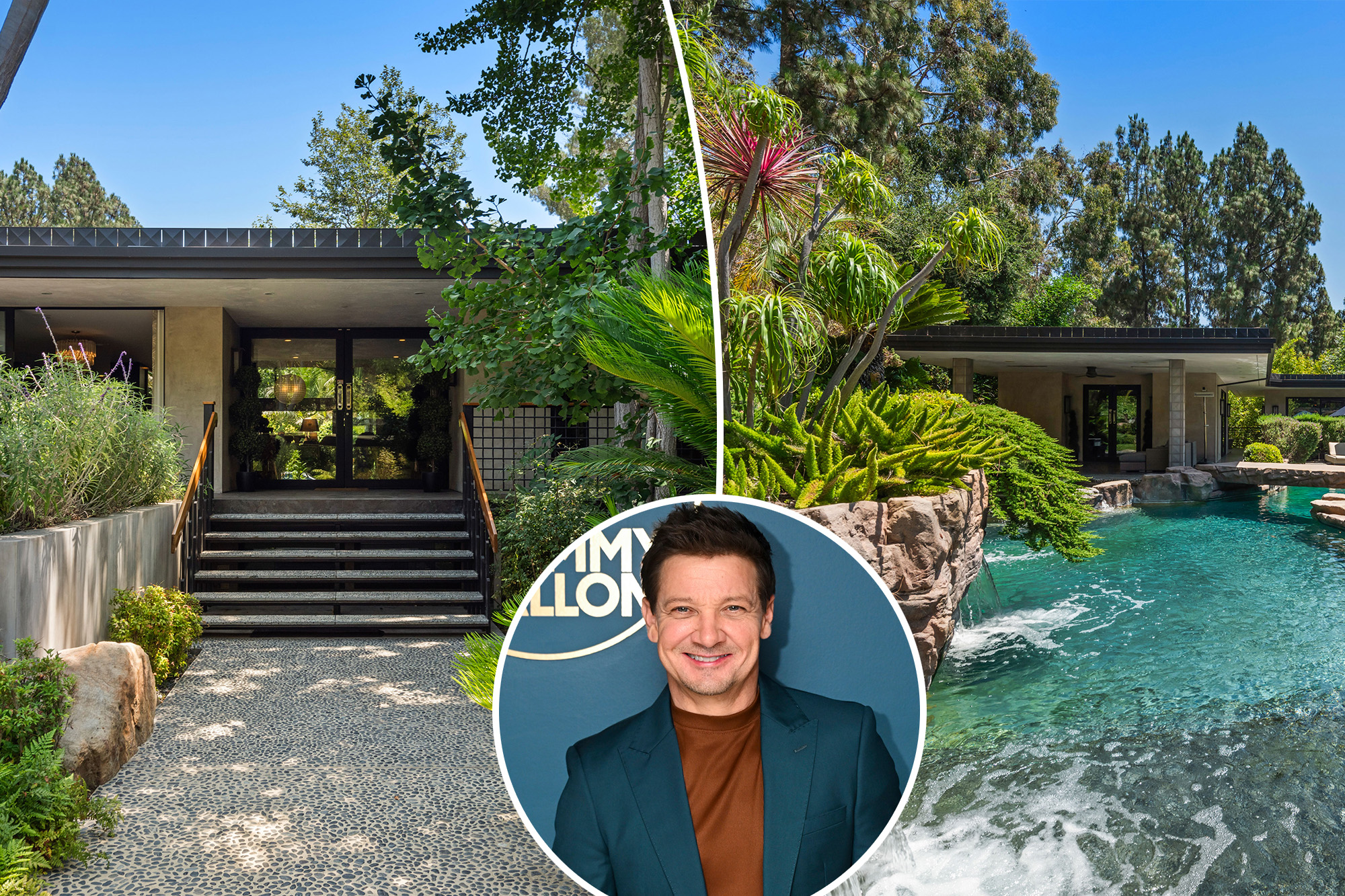 Hollywood Hills mansion owned by actor Jeremy Renner listed for sale at $13 million.