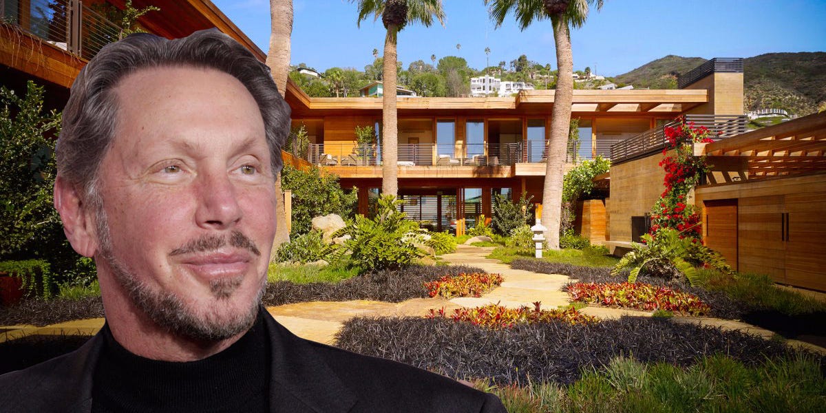 Oracle billionaire Larry Ellison's luxury real estate portfolio showcased globally across various high-end properties.