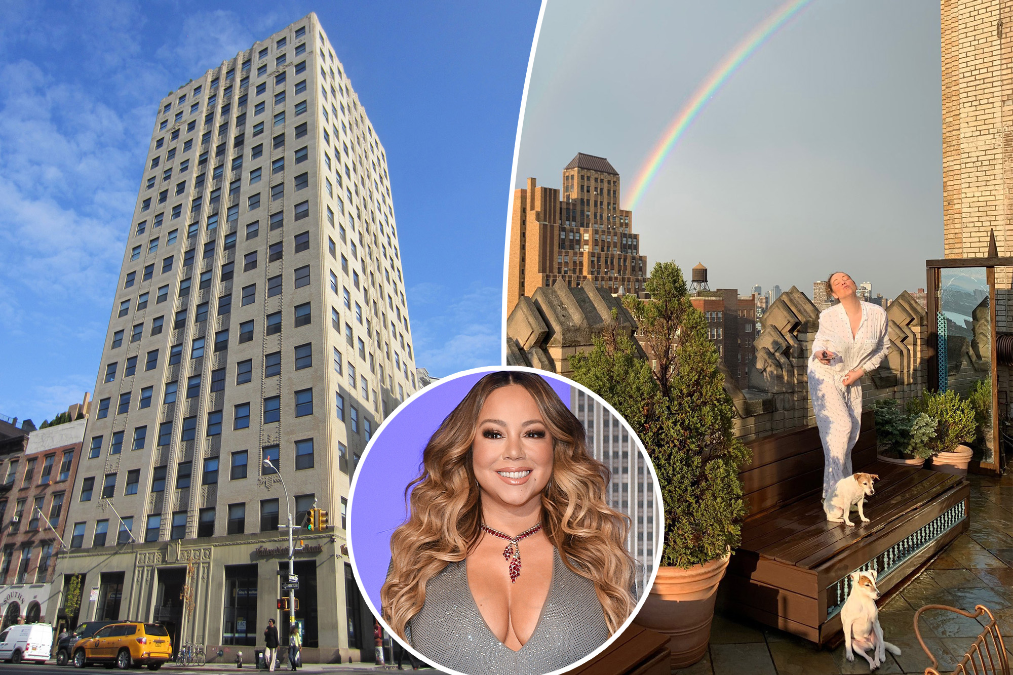 Mariah Carey in lavish setting, surrounded by wealth, with financial stress evident.