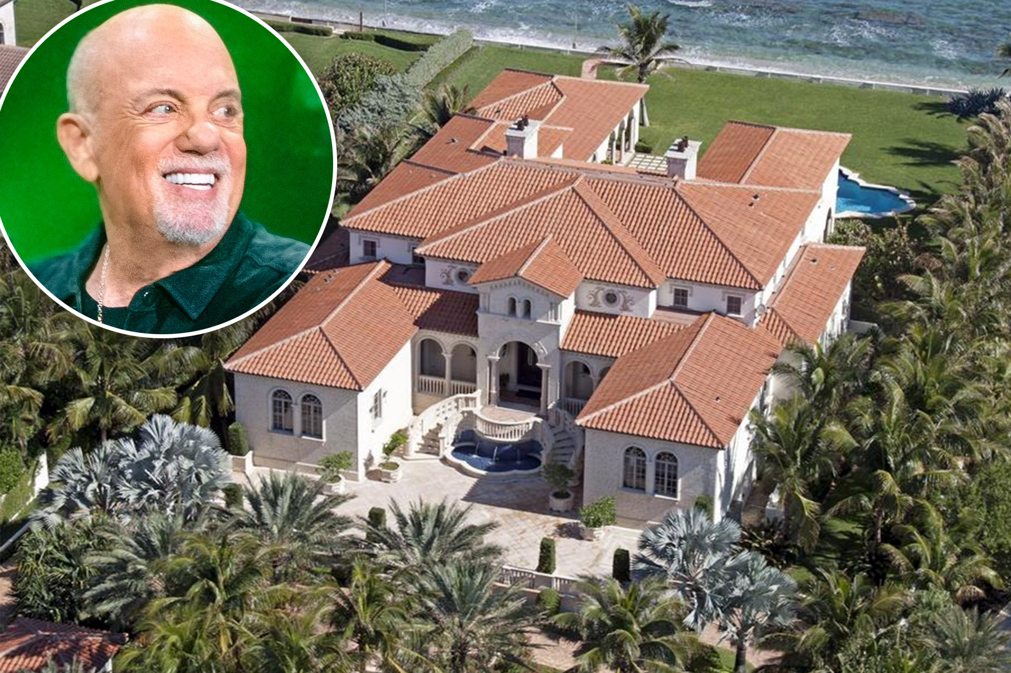 Billy Joel's massive Florida estate listed for sale after six years.