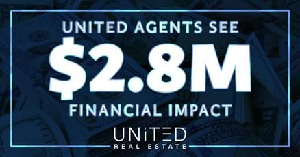 United Realty agents celebrate financial breakthrough with debt relief and savings success.