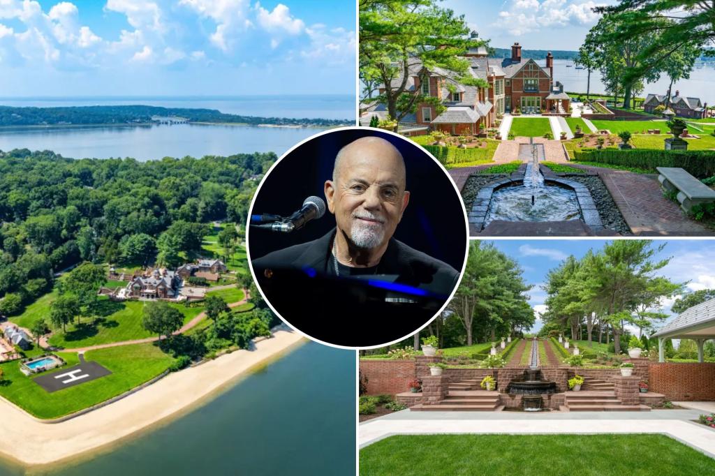 Billy Joel's $49.9 million Long Island mansion re-listed on market again.