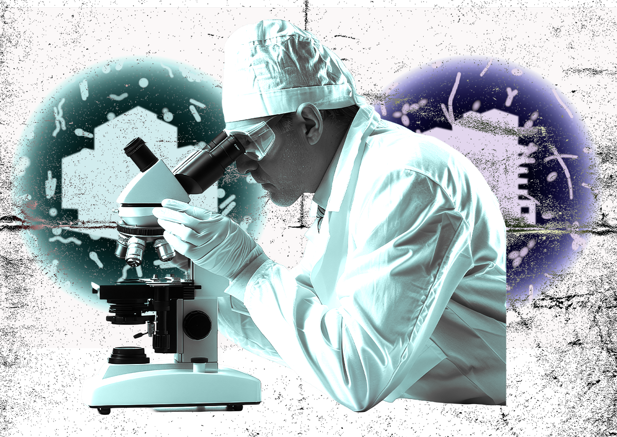 Life sciences sales industry decline graph with downward trend in global market.