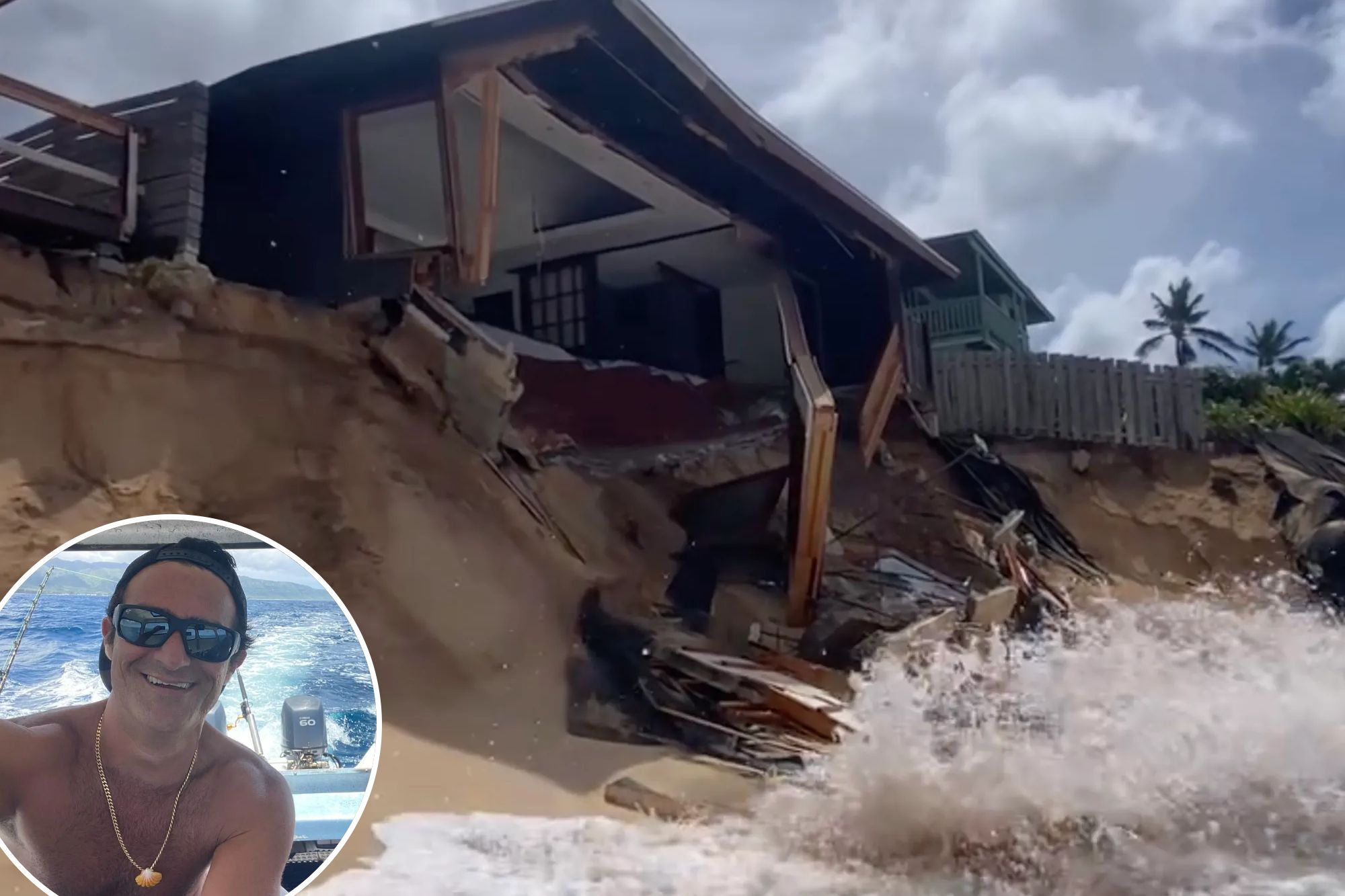 Hawaii homeowner's coastal residence collapses, sparking lawsuit in Oahu court.