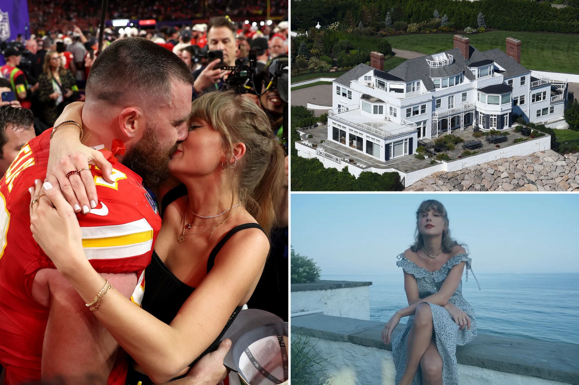 Taylor Swift moves into Rhode Island estate with NFL's Travis Kelce.