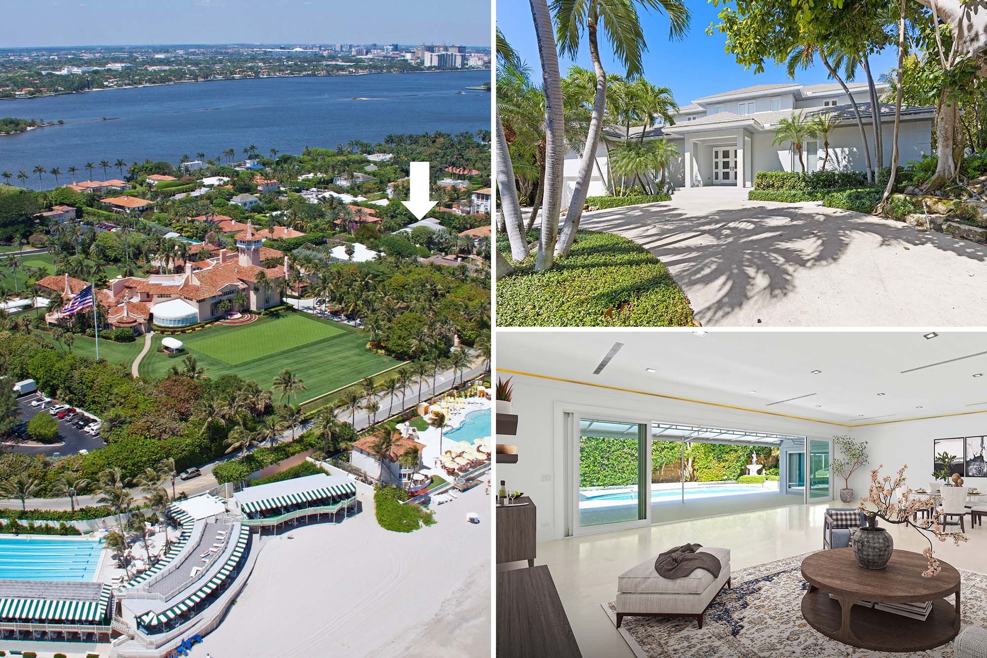 Palm Beach estate offers luxurious Mar-a-Lago guest privileges and exclusive access.