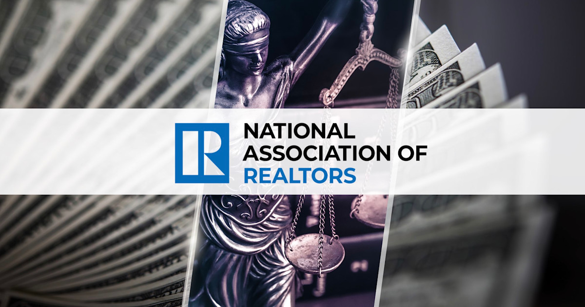 National Association of Realtors (NAR) logo, Michigan courthouse, real estate lawsuit.