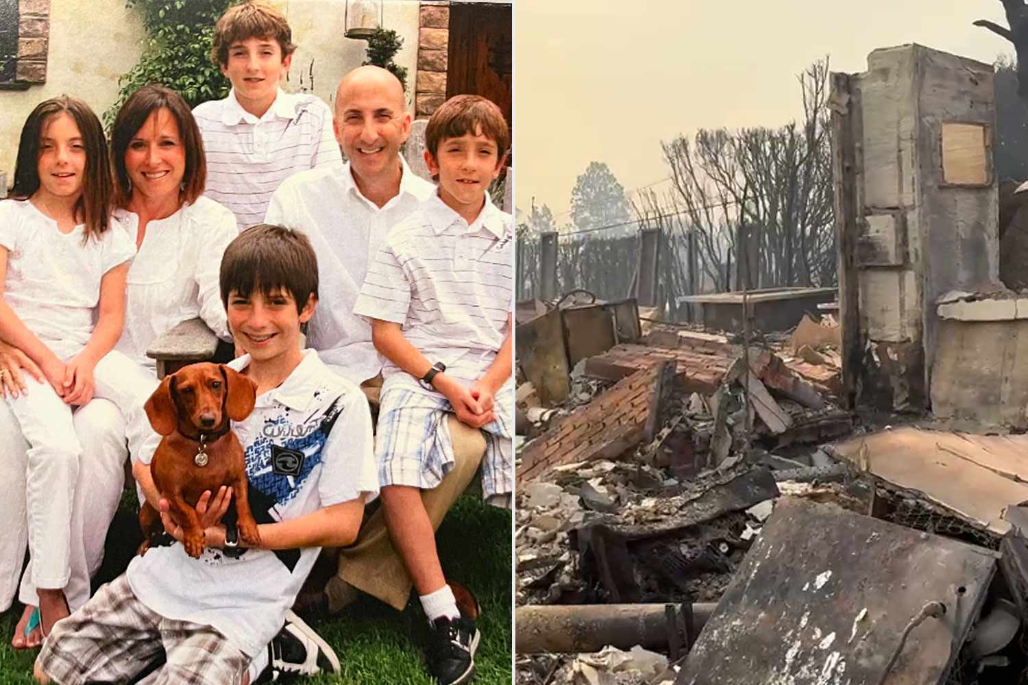 LA homeowner's fire-damaged home becomes relocation center for disaster victims nearby.