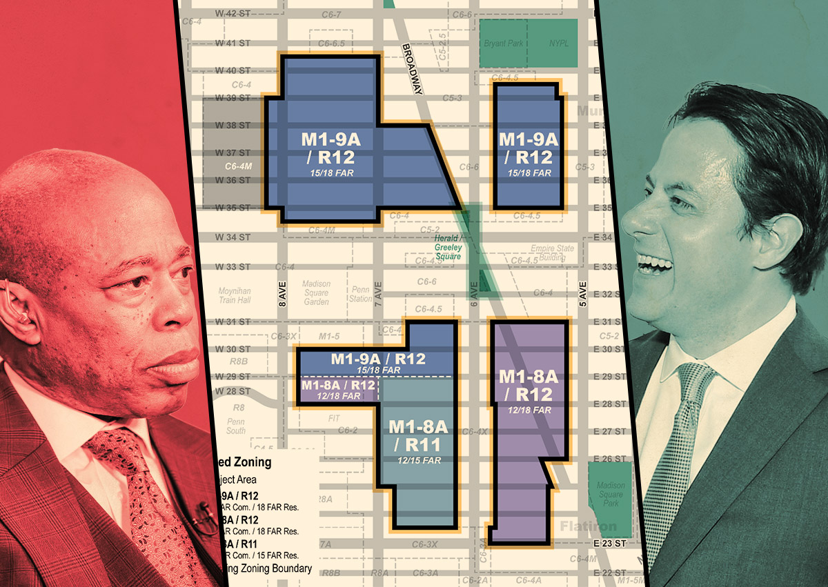 New York City Midtown South rezoning plan unveiled, 9,700 new homes proposed.