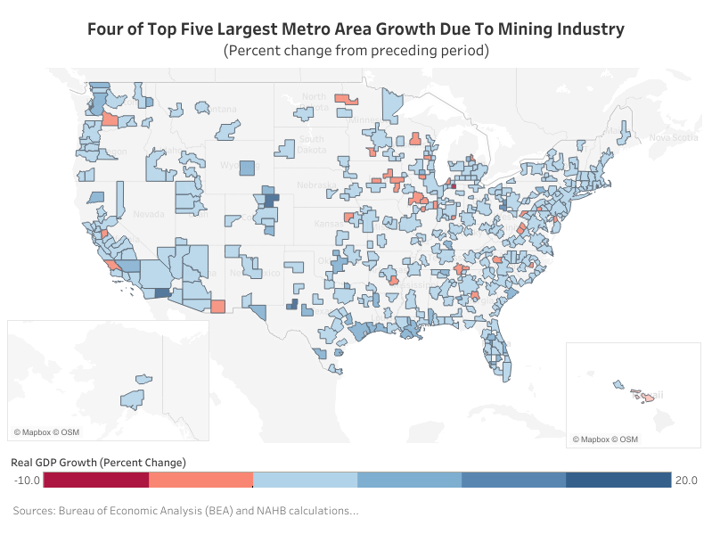 US metropolitan area economic outlook with GDP, construction, and real estate trends.